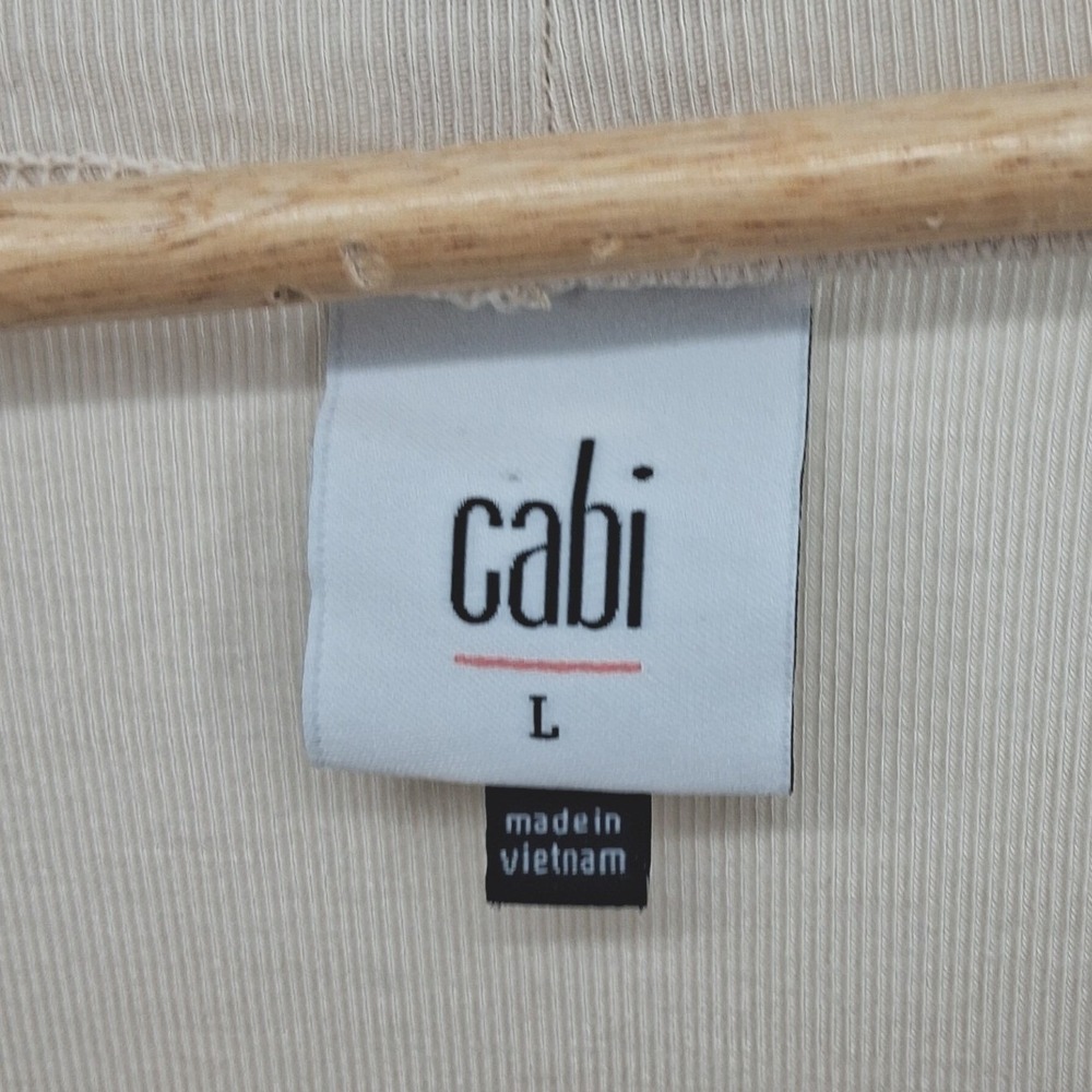Cabi Cream Navy Striped Dolman Sleeve Top Large Coastal Nautical Balloon‎ Sleeve - Picture 5 of 10